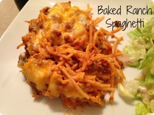 Baked Ranch Spaghetti