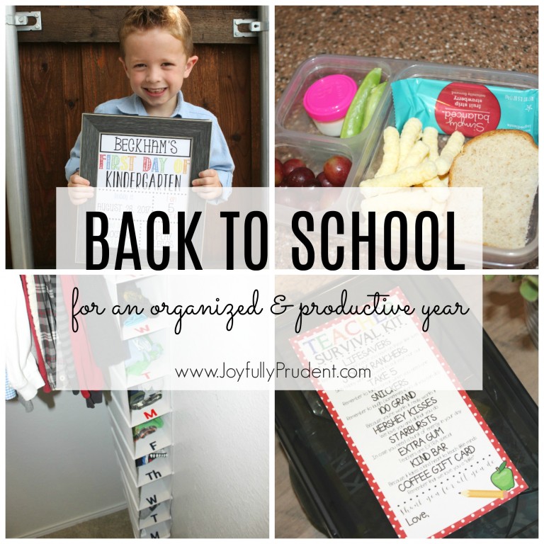 Organized Tips for Back to School + Teacher Gift Idea - Joyfully Prudent